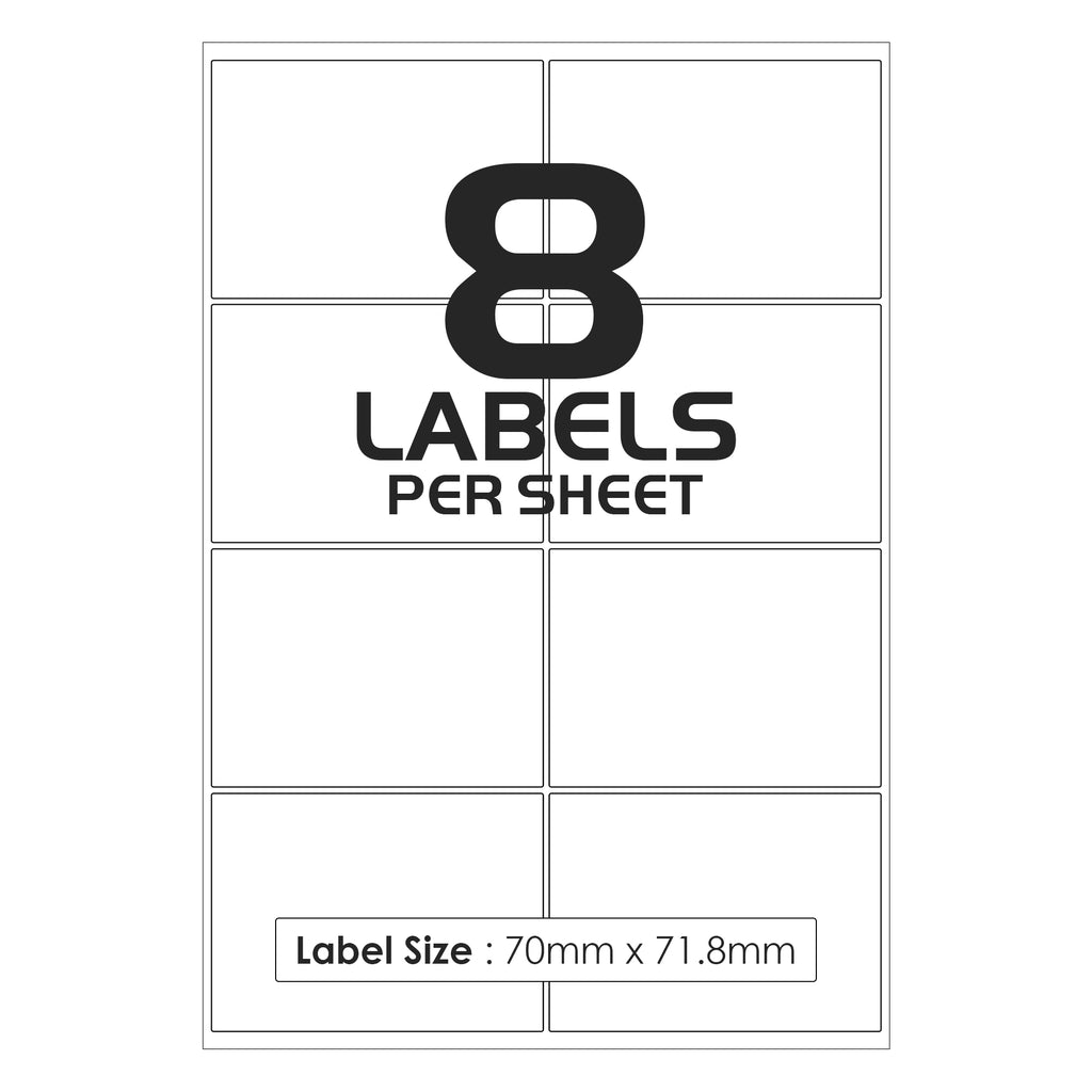8 Labels Per Sheet
